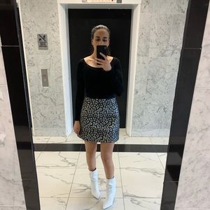 Silver and black short Michael Kors skirt
